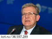 Russia. Saint-Petersburg. XIX St. Petersburg International Economic Forum (SPIEF). Dean, Faculty of Liberal Arts and Sciences of St. Petersburg State University, former Finance Minister Alexey Kudrin. Россия. Санкт-Петербург. XIX Петербургский Международный экономический форум (ПМЭФ). Декан, факультет свободных искусств и наук Санкт-Петербургского государственного университета, бывший министр финансов Алексей Кудрин. (2015 год). Редакционное фото, фотограф Алексей Смышляев / Фотобанк Лори