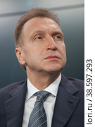 Russia. St. Petersburg. The 21st St. Petersburg International Economic Forum (SPIEF). First Deputy Prime Minister of the Russian Federation Igor Shuvalov. Россия. Санкт-Петербург. 21-й Петербургский международный экономический форум (ПМЭФ). Первый заместитель председателя правительства РФ Игорь Шувалов. (2017 год). Редакционное фото, фотограф Алексей Смышляев / Фотобанк Лори