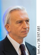 Россия. Санкт-Петербург. Александр Дюков, председатель правления Газпром нефти. Russia. St. Petersburg. Alexander Dyukov, Chairman of the Gazprom Neft Management Board. (2021 год). Редакционное фото, фотограф Алексей Смышляев / Фотобанк Лори