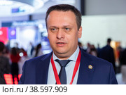 Россия. Санкт-Петербург. Губернатор Новгородской области Андрей Никитин. Russia. Saint-Petersburg. Governor of the Novgorod region Andrey Nikitin. (2021 год). Редакционное фото, фотограф Алексей Смышляев / Фотобанк Лори
