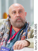 Russia. Saint-Petersburg. XXIII St. Petersburg International Economic Forum 2019. SPIEF 2019 participants. Russian artist and producer of theater and cinema Pavel Kaplevich. Россия. Санкт-Петербург. XXIII Петербургский международный экономический форум 2019. Участники ПМЭФ-2019. Российский художник и продюсер театра и кино Павел Каплевич. Редакционное фото, фотограф Алексей Смышляев / Фотобанк Лори