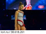 Дина Аверина, многократная чемпионка по художественной гимнастике на шоу "Легенды спорта" Алексея Немова - 2018 в Московском дворце спорта в Лужниках, Россия. Редакционное фото, фотограф Pukhov K / Фотобанк Лори