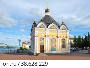 Вид на старинную  часовню Николая Чудотворца (1867г.)  сентябрьским днем. Рыбинск (2018 год). Стоковое фото, фотограф Виктор Карасев / Фотобанк Лори
