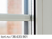 Fragment of double glazing with white sprats. Стоковое фото, фотограф Siarhei Starastau / Фотобанк Лори