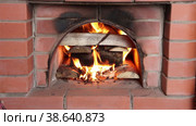 Building fire in wood burning stove, villager burns firewood in firebox. Стоковое видео, видеограф Владимир Григорьев / Фотобанк Лори