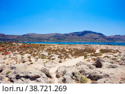 The island Gramvousa and the bay Balos. Стоковое фото, фотограф Helga Preiman / Фотобанк Лори