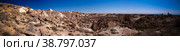 Panorama view to Plateau Ustyurt from the edge of Aral sea at Duana cape, Karakalpakstan, Uzbekistan (2017 год). Стоковое фото, фотограф Сергей Майоров / Фотобанк Лори