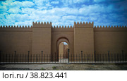 Gate of partially restored Babylon ruins, Hillah, Iraq (2011 год). Стоковое фото, фотограф Сергей Майоров / Фотобанк Лори