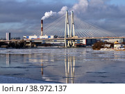 Санкт-Петербург. Большой Обуховский мост. (2018 год). Редакционное фото, фотограф Александр Тарасенков / Фотобанк Лори