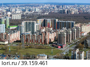 Санкт-Петербург. Квартал 36 в микрорайоне Полюстрово Калининского района. Вид сверху. (2020 год). Редакционное фото, фотограф Александр Тарасенков / Фотобанк Лори