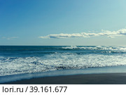 Seascape with a view of a storm on the Pacific Ocean in Kamchatka. Стоковое фото, фотограф Виктория Кольцова / Фотобанк Лори