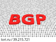 Bgp binary code 3d illustration. Стоковая иллюстрация, иллюстратор Максим Иванов / Фотобанк Лори