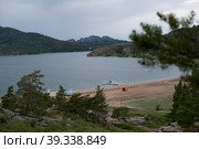 Озеро Джасыбай, Баянаул, Казахстан (2019 год). Стоковое фото, фотограф Елена Борисова / Фотобанк Лори