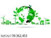 Ecology concept with ecological elements. Стоковое фото, фотограф Elnur / Фотобанк Лори