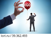 Businessman in excessive ego concept. Стоковое фото, фотограф Elnur / Фотобанк Лори