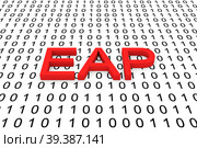 EAP binary code 3d illustration. Стоковая иллюстрация, иллюстратор Максим Иванов / Фотобанк Лори