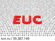 EUC binary code 3d illustration. Стоковая иллюстрация, иллюстратор Максим Иванов / Фотобанк Лори