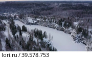 beautiful view of the ruskela mountain park. republic of karelia. Стоковое видео, видеограф Николай Титюк / Фотобанк Лори
