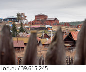 Южный Урал: вид на Свято-Никольский храм в селе Кага. Southern Urals: view of St. Nicholas Church in the village of Kaga. (2022 год). Стоковое фото, фотограф Евгений Романов / Фотобанк Лори