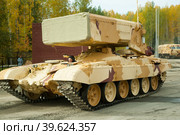 Heavy fire-throwing TOS-1A system in motion.Russia (2013 год). Редакционное фото, фотограф Сергей Буторин / Фотобанк Лори