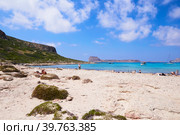 The island Gramvousa and the bay Balos (2019 год). Редакционное фото, фотограф Helga Preiman / Фотобанк Лори