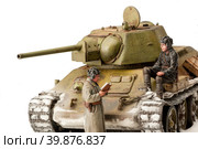 Halt of soviet t 34 tank crew. Стоковое фото, фотограф Сергей Буторин / Фотобанк Лори