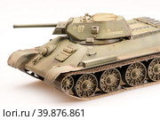 Model of soviet old T-34 tank. Стоковое фото, фотограф Сергей Буторин / Фотобанк Лори