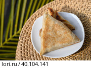 Srilankan Vegetable Roti in plate. Стоковое фото, фотограф Светлана Лажко / Фотобанк Лори