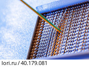 Dry Test Impulse Apparatus for testing insulated cable conductors. Cable production close up.. Стоковое фото, фотограф Сергей Толмачёв / Фотобанк Лори
