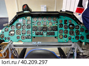 TU-134 airplane instrument and control panel (2019 год). Редакционное фото, фотограф Сергей Буторин / Фотобанк Лори