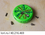 Многоразовый картридж для пластин от моли и мертвые насекомые. Стоковое фото, фотограф Евгений Будюкин / Фотобанк Лори