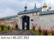 Въездные ворота и ограда Никольского Гороховецкого монастыря. Гороховец. Россия (2022 год). Стоковое фото, фотограф Pukhov K / Фотобанк Лори