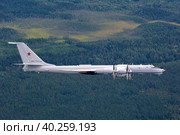 Дальний противолодочный самолёт Ту-142 морской авиации ВМФ России (2021 год). Редакционное фото, фотограф Александр Тарасенков / Фотобанк Лори