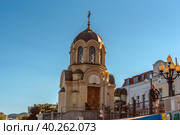 Chapel on the Yalta embankment in memory of the murdered Emperor Alexander II, (2021 год). Редакционное фото, фотограф Анна Кривицкая / Фотобанк Лори