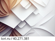Белые абстрактные фигуры. Стоковое AI-изображение, AI-художник Елена Ананьева / Фотобанк Лори