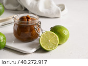 Traditional Sri Lankan Lime Pickle of lime, salt, chilli, pepper. Close up. Стоковое фото, фотограф Светлана Лажко / Фотобанк Лори