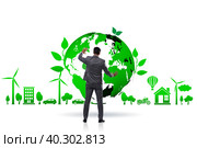 Ecology concept with ecological elements. Стоковое фото, фотограф Elnur / Фотобанк Лори
