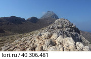 Video of Platiskinos mountain range over Balos lagoon. Crete, Greece. (2023 год). Стоковое видео, видеограф Сергей Пристяжнюк (Serg Zastavkin) / Фотобанк Лори