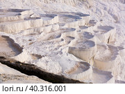 Travertines mountains of Pamukkale in Turkey. Стоковое фото, фотограф Яков Филимонов / Фотобанк Лори