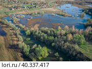 Россия, Можайский район, весеннее половодье на реке Колочь (2023 год). Стоковое фото, фотограф glokaya_kuzdra / Фотобанк Лори