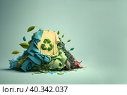 Abstract illustration of overproduction and overabundance of things. Стоковое AI-изображение, AI-художник Мария Фадеева / Фотобанк Лори