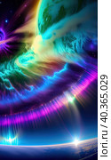 Abstract background. Sublimation of energy. Стоковое AI-изображение, AI-художник Виктория Кольцова / Фотобанк Лори