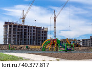 Development of new territories for mid-rise residential development using the monolithic frame construction method. Стоковое фото, фотограф Дмитрий Коростылев / Фотобанк Лори