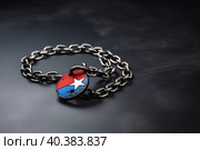 The chain as a symbol of freedom day celebrating the abolition of slavery. With Generative AI tehnology. Стоковое AI-изображение, AI-художник Мария Фадеева / Фотобанк Лори