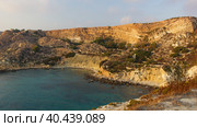 Закат на утесах бухты Фомм ир-Рих. Мальта. (Sunset on the cliffs of Fomm ir-Rih Bay. Malta.) (2018 год). Стоковое фото, фотограф Igor Bakirov / Фотобанк Лори