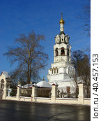 Церковь Ильи Пророка в Черкизове (на Штатной Горке). Большая Черкизовская улица, 17. Район Преображенское. Город Москва (2014 год). Стоковое фото, фотограф lana1501 / Фотобанк Лори