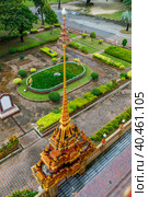 Monastic temple in Thailand. View from above (2018 год). Стоковое фото, фотограф Юрий Поздников / Фотобанк Лори