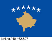 Флаг Косово. Стоковая иллюстрация, иллюстратор Олег Безруков / Фотобанк Лори