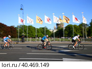 Велогонка La Strada Race. Участники во время заезда. (2023 год). Редакционное фото, фотограф Евгений Кашпирев / Фотобанк Лори