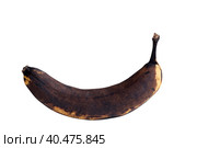 Black rotten banana isolated on white background. Стоковое фото, фотограф Васильева Юлия / Фотобанк Лори